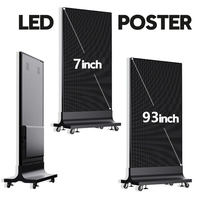 Fabrika hareketli kapalı P1.75 P2.19 P2.59 yüksek parlaklık dijital Led reklam Led Poster standı ekran reklam panoları
