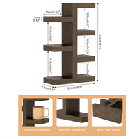 Étagère de présentation pour tasses en bois écologique, support robuste pour mugs, design moderne, porte-tasses en bois pour comptoir, idéal pour la maison - Vente chaude