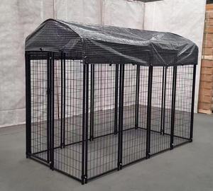 Ventes d'usine Cage antiparasitaire pour chenils de chien en treillis métallique soudé extérieur lourd de couleur noire - Product Image 4