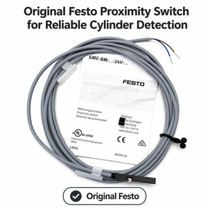 Fest0 SME-8M-ZS-24V-K-2.5-OE SME-8M-DS-24V-K- 2.5-OE พรอกซิมิตี้สวิตช์ รีดไทป์ เซ็นเซอร์กระบอกสูบแบบ T Slot 24V DC แบบกว้าง - Product Image 1