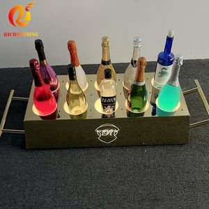RICHSHINING Présentateur en métal de grande capacité de 10 bouteilles de <span class=keywords><strong>champagne</strong></span> Wine Glory au design moderne pour les soirées en boîte de nuit - Product Image 1