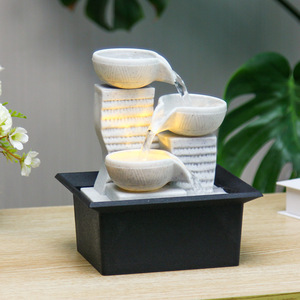 Fuente de agua decorativa rectangular de plástico para interiores, estilo Feng Shui, ideal como regalo para el hogar, la oficina, el estudio o la entrada. - Product Image 2