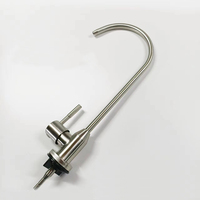 Haute Qualité 304 En Acier Inoxydable Brossé Cuisine Salle De Bains Poignée Robinet Osmose Inverse Ro Filtre Potable Purificateur Ro Robinet D'eau