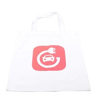 Sac fourre-tout en coton écologique, grande capacité, style tendance, motif de dessin animé, impression sérigraphique, logo personnalisé