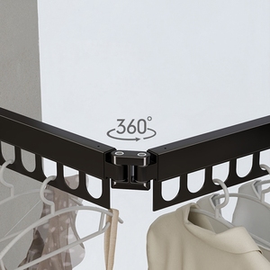 Giặt quần áo có thể thu vào vải móc gấp treo tường quần áo treo giá không gian-tiết kiệm có thể gập lại vải khô giá - Product Image 5