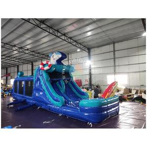 Parcours d'obstacles gonflable bleu commercial avec piscine <span class=keywords><strong>pour</strong></span> adultes et enfants – Prix usine - Product Image 4