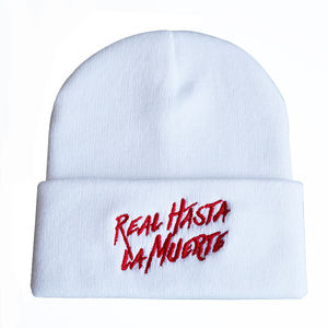 Topi rajut wol bordir huruf Hasta La Muerte asli tren Eropa dan Amerika Beanie topi rajut Hip-hop - Product Image 4