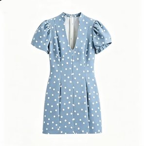 KAR&OT ZA Nuovo Arrivo Primavera/Estate 2026 per Donna: Mini Abito alla <span class=keywords><strong>Moda</strong></span> <span class=keywords><strong>e</strong></span> Versatile con Scollo a V <span class=keywords><strong>e</strong></span> Maniche a Bolla 26067 - Product Image 5