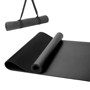 最佳运动防滑健身天然橡胶瑜伽垫10毫米黑色女式Pu瑜伽垫家居漂亮运动垫