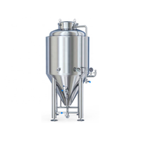 Cuve de Fermentation Conique de 250L pour Bière avec Enveloppe de Refroidissement à Glycol à Vendre