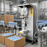 Équipement de remplissage de poches d'eau, machine automatique efficace de remplissage, d'emballage et de scellage de liquides, machine en plastique motorisée, fonctionnement simple