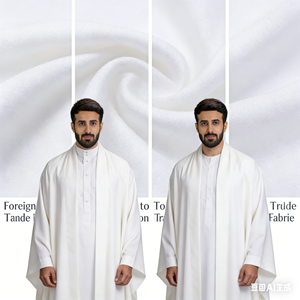 <span class=keywords><strong>Tissu</strong></span> Thobe d'Arabie Saoudite à Prix d'Usine, <span class=keywords><strong>Tissu</strong></span> 100% Polyester <span class=keywords><strong>au</strong></span> <span class=keywords><strong>Mètre</strong></span>, Tissus Japonais et Coréens pour Robes Musulmanes - Product Image 3