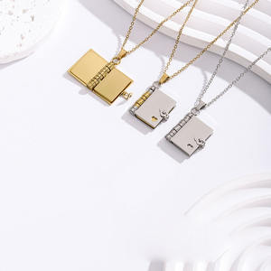 Personalizzato 316 in acciaio inox bella oro 18K placcato in acciaio impermeabile avvolgente collana pendente per le signore - Product Image 2