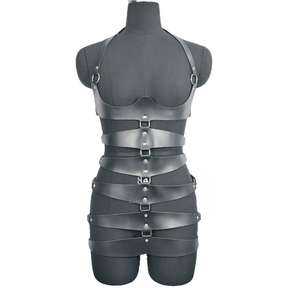 Punk Leather Harness Belt for Women Fashion - Adjustable  display picture 1