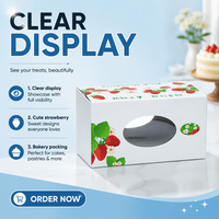 Boîte cadeau en carton ondulé pliable et recyclable en forme de fraise avec impression UV et logo personnalisé