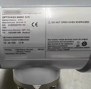 Débitmètre massique Coriolis Optimass 6400, connexion à bride 316L, précision 0,1 % pour la mesure de pétrole et d'eau - Product Image 3
