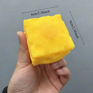 Juguetes Blandos de Queso Cuadrados para Apretar, de Rebote Lento, para Aliviar el Estrés, Juguete Sensorial Suave de Queso Mantequilla, Juguete Antiestrés - Product Image 6
