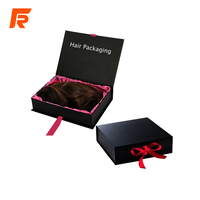 Caja de Empaque para Pelucas con Logotipo Personalizado, Magnética, Impermeable, de Alta Gama, Personalizada con Satén de Seda