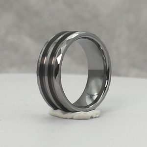 <span class=keywords><strong>8mm</strong></span> Vòng vonfram cổ điển khoảng trống unisex nhiều mặt cạnh với bóng sáng bóng cho gỗ Opal Tự làm <span class=keywords><strong>Inlay</strong></span> - Product Image 1