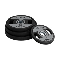 Disques de poids en fonte massif caoutchoutés pour haltères et barres, équipement de fitness portable pour usage commercial et domestique