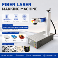 Machine de gravure laser à fibre 30W 50W pour marquage de plaques métalliques, étiquettes, bijoux, étiquettes d'oreille, bandes de scellage et projection photo