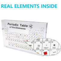 Tableau périodique avec 83 éléments réels affichage de Table périodique en acrylique cadeau de décoration de classe pour enseignant en sciences