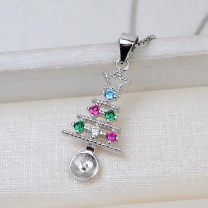 Ensemble de boucles d'oreilles en argent S925 en forme de sapin de Noël, accessoires de bricolage pour femmes, perles de cheveux vides de 5-68-9 mm, nouveau bijou tendance - Product Image 4