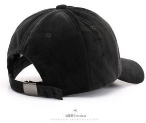 Casquette de baseball en velours côtelé à 6 panneaux avec logo brodé personnalisé en gros - Product Image 6