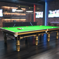 Table de billard Strachan de 12 pieds, style américain populaire, avec coussinets en acier professionnels et tissu en pure laine, couleurs personnalisables