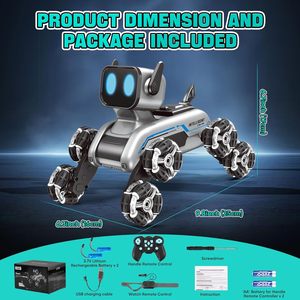 Nieuwe Kinderen Intelligente Kind Afstandsbediening Machine Robot Hond Speelgoed Auto Cadeau Achtwielaandrijving Stunt Mechanische Klimauto - Product Image 4