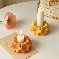 Neue Ideen Rosen-Blumengirlande Kerzenhalter Silikon-Gel-Form Aromatherapie-Kerze Gips-Ornament DIY Valentinstag-Dekoration