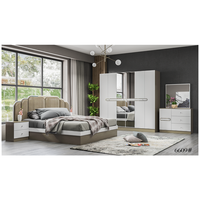 Ensemble de Chambre Populaire avec Armoire Miroir et Meubles de Lit en Bois
