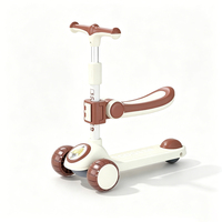 Trottinette Moderne 3-en-1 pour Enfants avec Siège Amovible, Tricycle Convertible Twist Glide pour Tout-Petits Garçons et Filles, Cadre en Acier