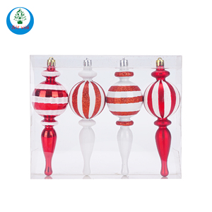 Bolas colgantes de plástico para Navidad al por mayor, adornos decorativos de Navidad para decoración de fiesta de árbol de Navidad - Product Image 4