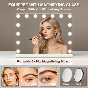 Star <strong>Light</strong> <strong>Mirror</strong> with Phone Charging, 15 LED Bulbs Holly Wood <strong>Mirror</strong> Desktop Smart Glass Rectangular <strong>Vanity</strong> <strong>Mirror</strong> Espejo - Product Image 6