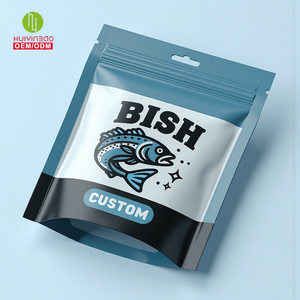 Gusano de pesca de plástico Embalaje personalizado Imprimir Señuelo transparente Cremallera <span class=keywords><strong>Bolsa</strong></span> de regalo Paquete de embalaje personalizado de fábrica para bolsas de cebo de langosta - Product Image 6