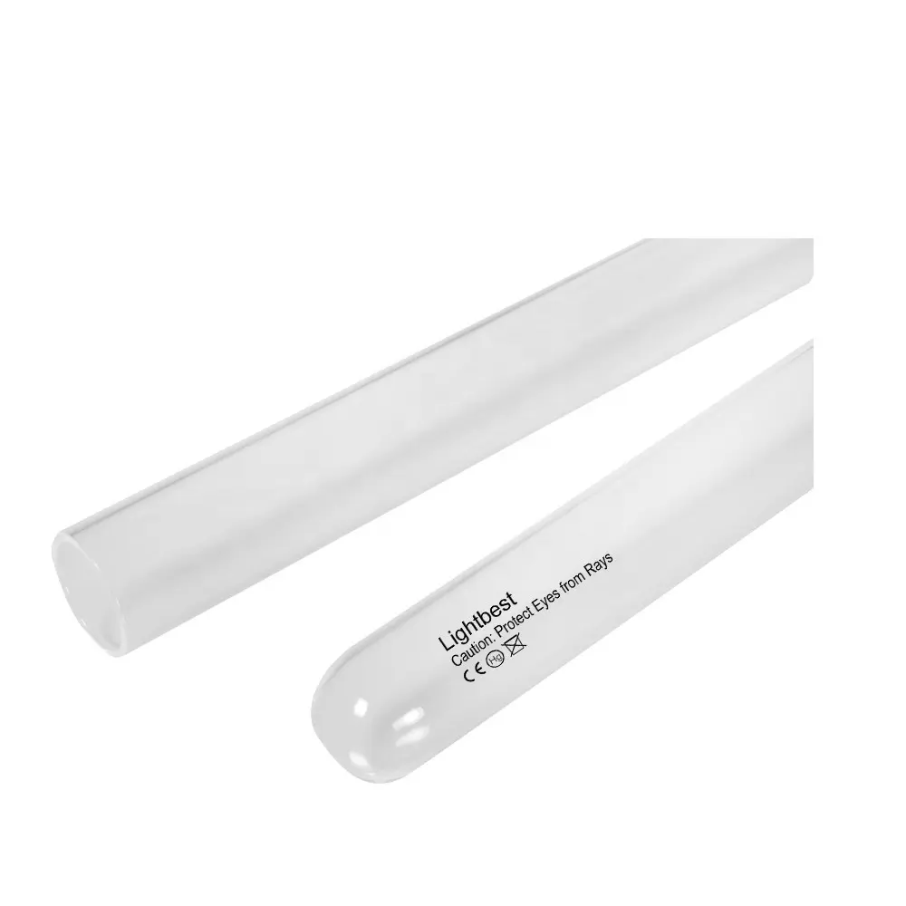 Nuovo per 2024 Lightbest trasparente di quarzo manica del tubo di vetro lunghezza 360mm per T5 360mm tubo uv