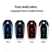 Mise à niveau des clés automatiques LCD à écran tactile intelligent sans clé USB rechargeable grande batterie télécommande universelle pour voiture