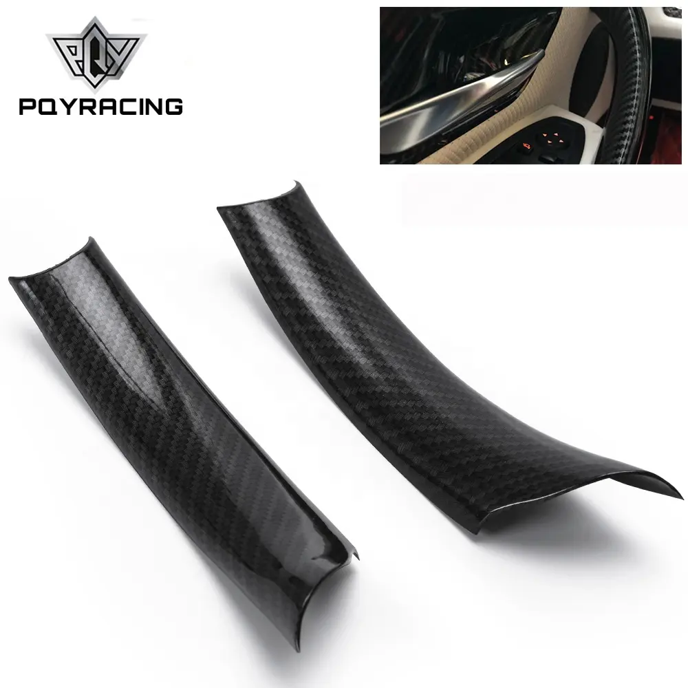 Right & Left Side Carbon Fiber Texture Door Pull Handle Covers Interior Door Handle Protective Cover For BMW X5 X6 E70 E71 E72