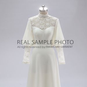 # 1288 DISPONIBILE FOTO REALE <span class=keywords><strong>Abito</strong></span> da <span class=keywords><strong>Sposa</strong></span> Vintage Vittoriano a Maniche Lunghe <span class=keywords><strong>Abito</strong></span> da Cerimonia Islamico Musulmano Vestito da <span class=keywords><strong>Sposa</strong></span> <span class=keywords><strong>Midi</strong></span> - Product Image 5