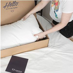 Tùy chỉnh kích thước lớn bộ đồ giường hộp sóng hộp bưu phẩm cho gối vận chuyển <span class=keywords><strong>box</strong></span> với nhựa xử lý - Product Image 2