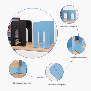 Fermalibri Rettangolare in Metallo Stile Art Déco per Organizzazione e Archiviazione di Documenti su Scrivania di Ufficio e Biblioteca - Product Image 4