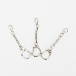 Metal Carabiner Keychain Zinc Alloy Snake <b>Chain</b> Round Fashion Hard Wearing <b>Key</b> <b>Chain</b> Cord DIY Jewelry Clasp - Product Image 2