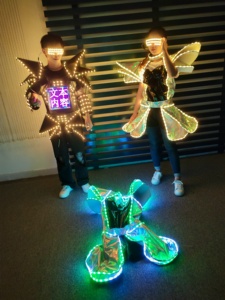 Venta caliente tamaño real adulto puesta en escena baile colorido luminoso Led luces traje noche Club Led actuación traje LED vestido - Product Image 1