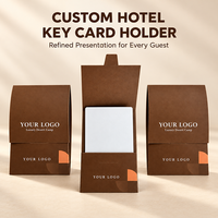 Porte-carte-clé d'hôtel texturé et fin, personnalisé, avec rabat de récupération facile, pour l'identification de chambre, idéal pour les complexes hôteliers de luxe
