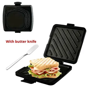 Griglia per Sandwich in Silicone Quadrata per Microonde con Tre Teglie Sostituibili per Toast, Colazione e Cottura Rapida - Product Image 6