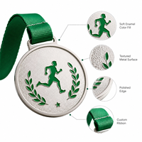 Médaille personnalisée de haute qualité plaquée or épais, design sur mesure du fabricant, récompense de compétition de course, forme de fleur pyramidale en métal