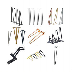 Patas de horquilla de Metal para mesa de muebles, patas de <span class=keywords><strong>3</strong></span> varillas de hierro fundido, cromado, dorado, para café, café, comedor - Product Image 6