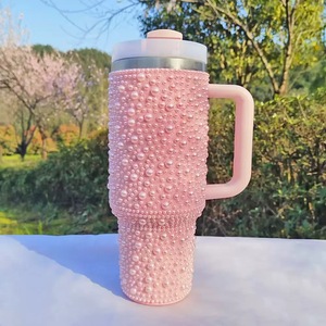 Pearl Stainless Steel Tumbler Vacuum <b>Insulated</b> Travel <b>Mug</b> With Handle Leak Proof Large Capacity Car Cup - Product Image 3