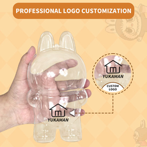 New Standing Labubu Transparent Dolls Plastic Protective Display Protector Clear Acrylicpvc Cases Protector Boxes For Labubu